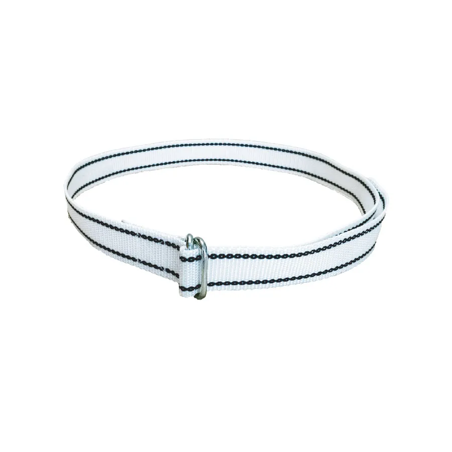Boyun Askı Kayışı Beyaz / Siyah Oval Tokalı 40mm