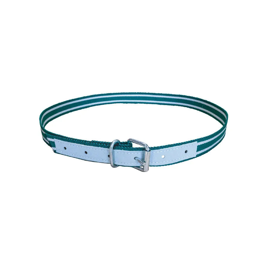 Boyun Askı Kayışı Yeşil / Beyaz Derili 40mm