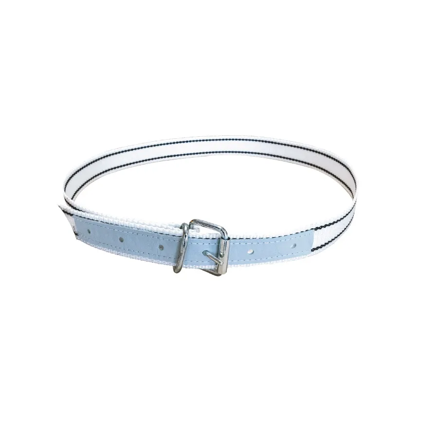 Boyun Askı Kayışı Beyaz / Siyah Derili 40mm